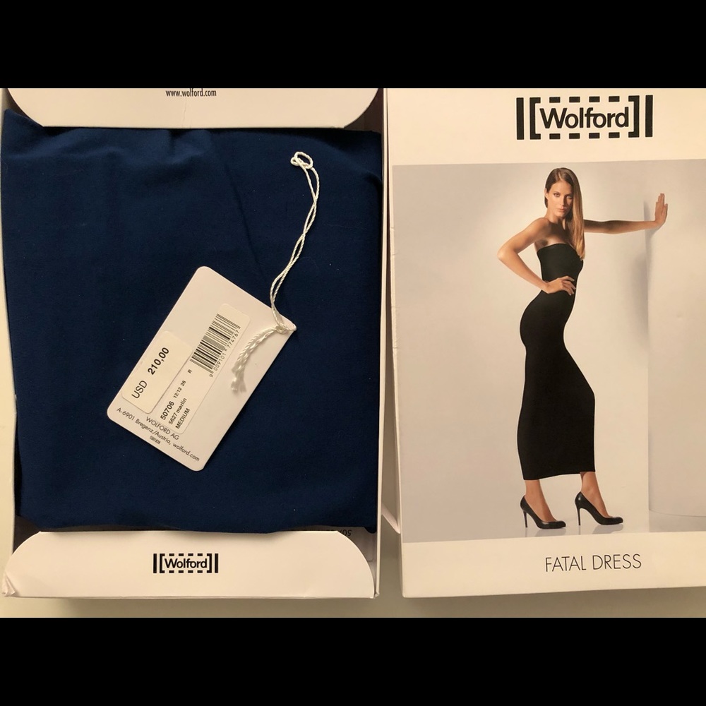 Wolford Strapless Fatal Dress - Dark Royal Blue
